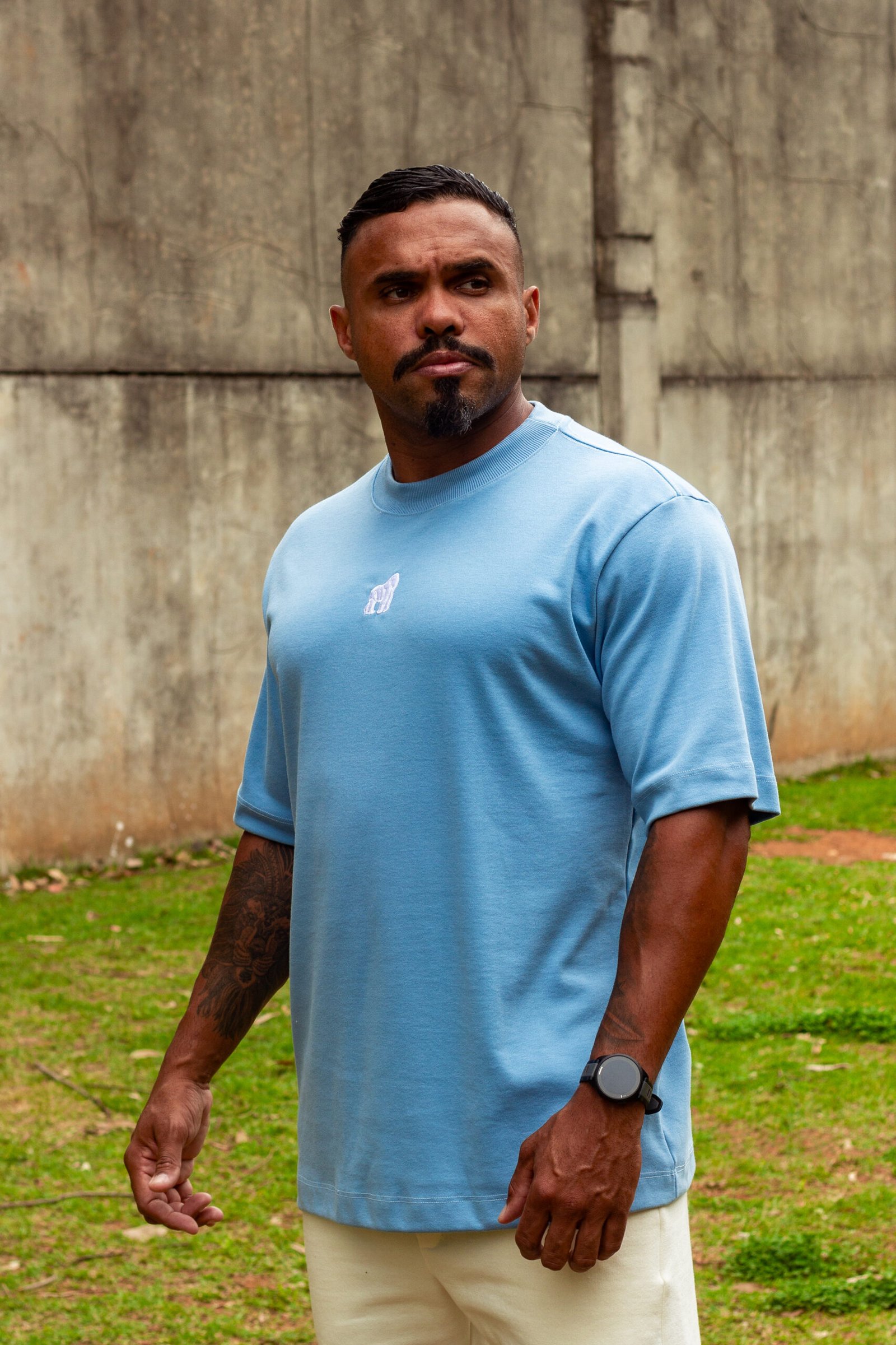 CAMISETA OVERSIZED ESSENTIAL- AZUL BEBÊ - Imagem 3