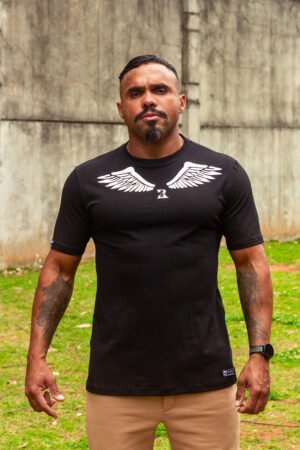 T-SHIRT SLIM REGULAR WINGS BLACK