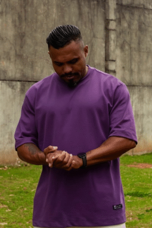 CAMISETA OVER BASIC INSPIRED ROXO