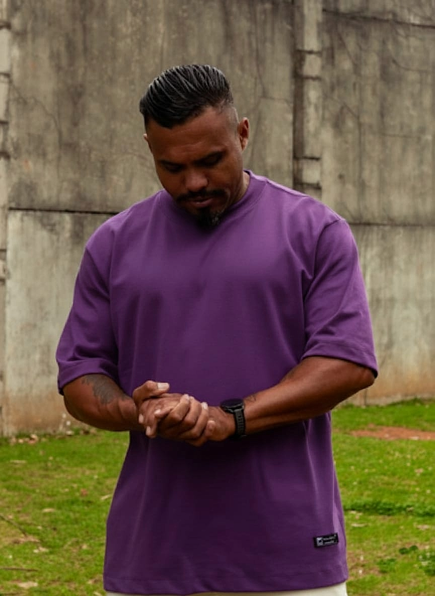 CAMISETA OVER BASIC INSPIRED ROXO