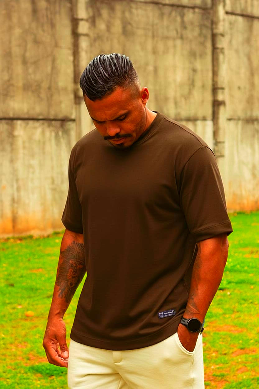 CAMISETA OVER BASIC INSPIRED CAFÉ - Imagem 2