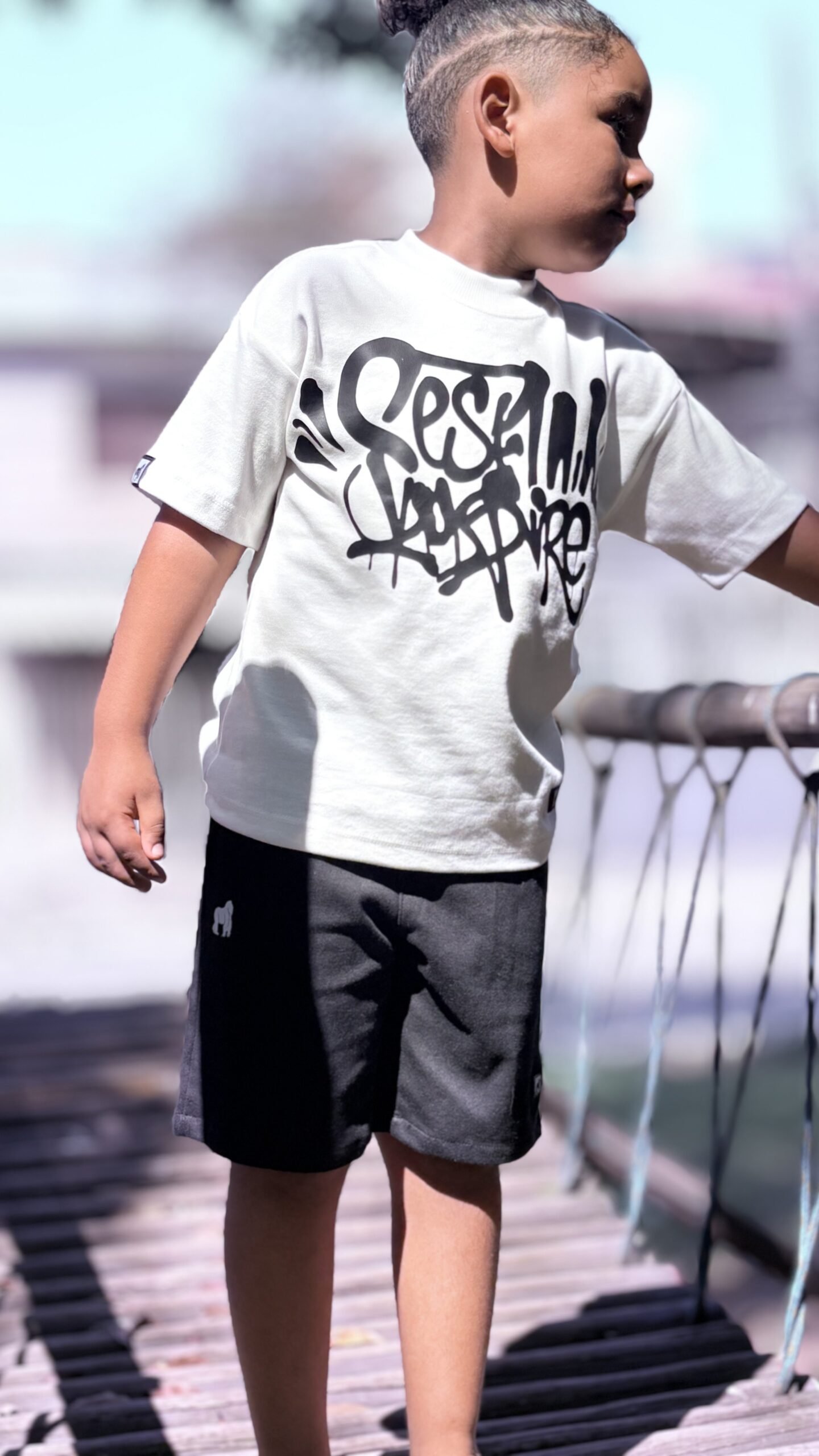 CAMISETA OVER KIDS URBAN STYLE OFFWHITE - Imagem 3