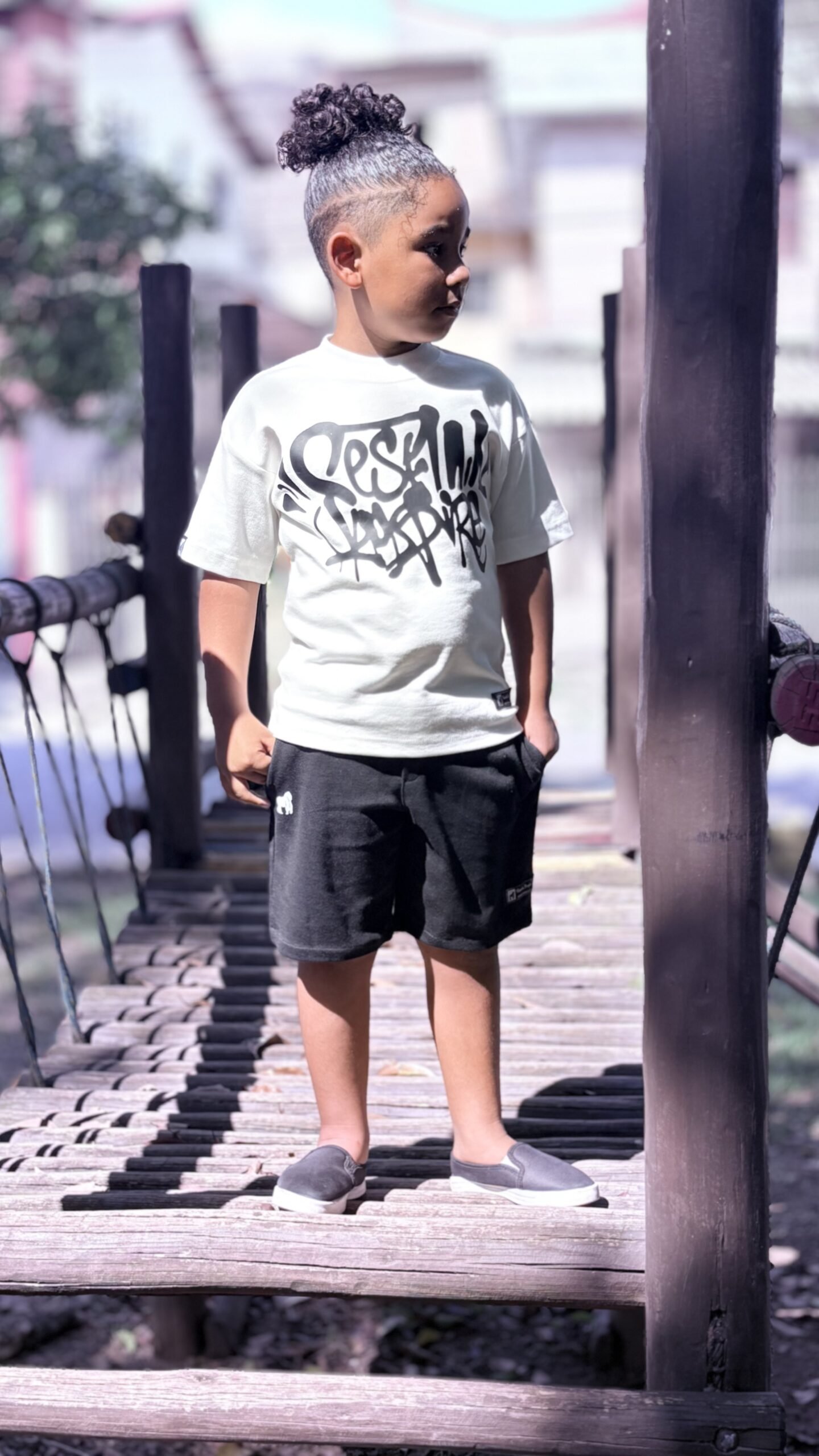 CAMISETA OVER KIDS URBAN STYLE OFFWHITE - Imagem 2