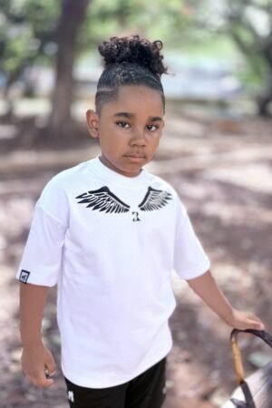 CAMISETA OVER KIDS WINGS WHITE
