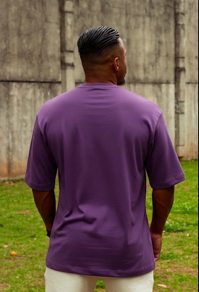 CAMISETA OVER BASIC INSPIRED ROXO - Imagem 3
